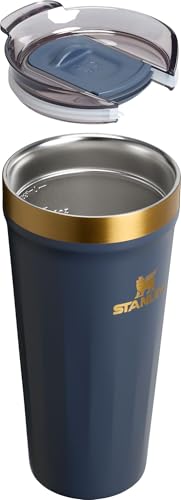 Image of STANLEY Everyday Tumbler 20 oz | Press Fit Drink Through Lid | Beverage, Coffee, and Cocktail Cup | Insulated Stainless Steel Wine Glass | BPA-Free | Twilight Gold PVD