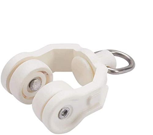 MroMax 80 rodillos de plástico con ruedas dobles para cortinas, deslizadores deslizantes para ventanas, rieles de cortina de ducha, 11 mm de diámetro