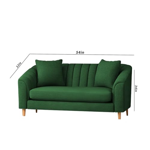 Image of Doraldo 3 + 2 Seater Sofa Set for Living Room (Green) Premium Fabric Sofa