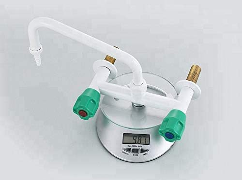 Miniatura 7 de CGOLDENWALL Grifo de laboratorio industrial para fregadero de laboratorio, boquilla de un solo orificio, mezcla caliente y fría, fregadero