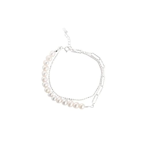 Venseri Pearl Bolo Bracelet With Charm Baroque Cultured Handmade Wind 925 Sterling Silver Adjustable Chain Bracelet Fashion Jewelry For Women Girl Friend Wife #TOP5