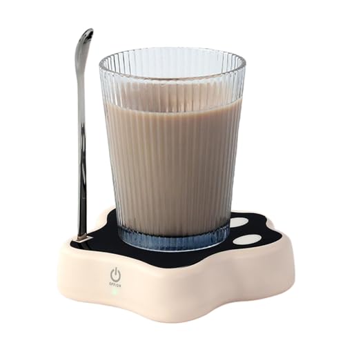 Base de tasse à café auto-mélangeuse | Base de tasse à mélanger électrique rechargeable | Gadgets de cuisine polyvalents avec cuillère à café pour tasses à lait, tasses à café, tasses en verre