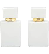 2 Pieces Perfume Bottle, 50ml Empty Glass Perfume Bottle, Refillable Empty Clear Glass Spray Bott...