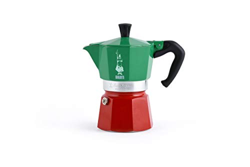 Bialetti - Moka Express Italia Collection: Iconic Stovetop Espresso Maker, Makes Real Italian Coffee, Moka Pot 3 Cups (4.3 Oz - 130 Ml), Aluminium, Colored in Red Green Silver by Bialetti - Image 7
