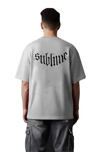 Image of Men's Oversized T-Shirt, 100% Cotton, Round Neck, Short Sleeve, Printed Chest and Back, Casual Summer Wear, S to 3XL