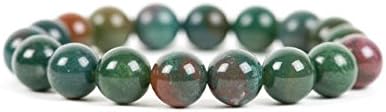 AAA++ Rare Quality Bloodstone Bracelet, Heliotrope, Stretch 10mm Beads Statement Bracelet, Gemstone Bracelet, Handmade Jewelry, Gemstone Jewelry Code- WAR1095