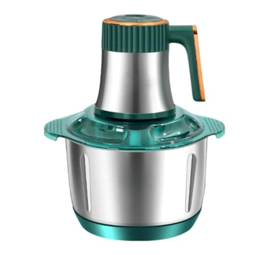 AOPIPI 食品加工機、5L大容量、電動チョッパー、多機能、高速攪拌、耐熱性、ステンレスボウル、大容量で家庭のニーズを満たす、高性能、便利、耐傷性、耐衝撃性、適度な硬さ、環境に優しい (B)