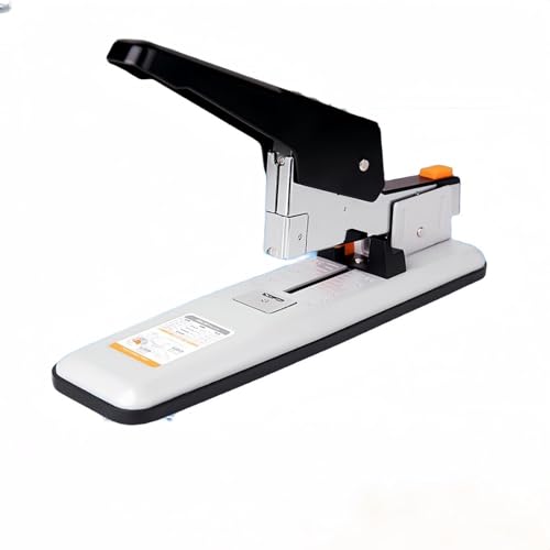 マックス 大型ホッチキス 12号針使用 50~150枚とじ フラットクリンチ 23/6-23/24大型重厚型ステープラー 大型省力型厚紙用ホッチキス (0290ホワイト 100ページまで綴じ可能)