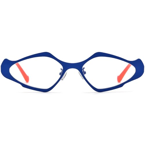 Image of FONEX Colorful Pure Titanium Glasses Frame Women Retro Round Eyeglasses