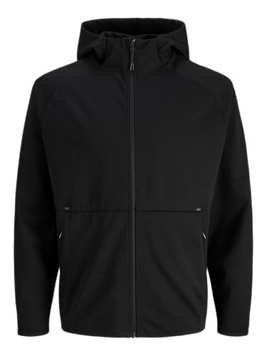 Sweat à capuche zippé homme veste coton noir vêtement décontracté tendance