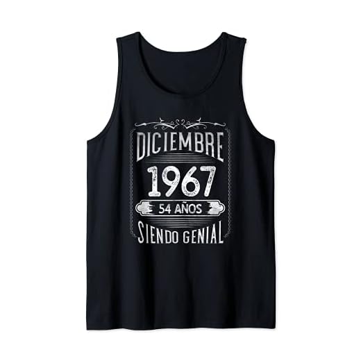 Nacido En Diciembre 1967 54 años Regalo Cumpleaños Hombre Camiseta sin Mangas
