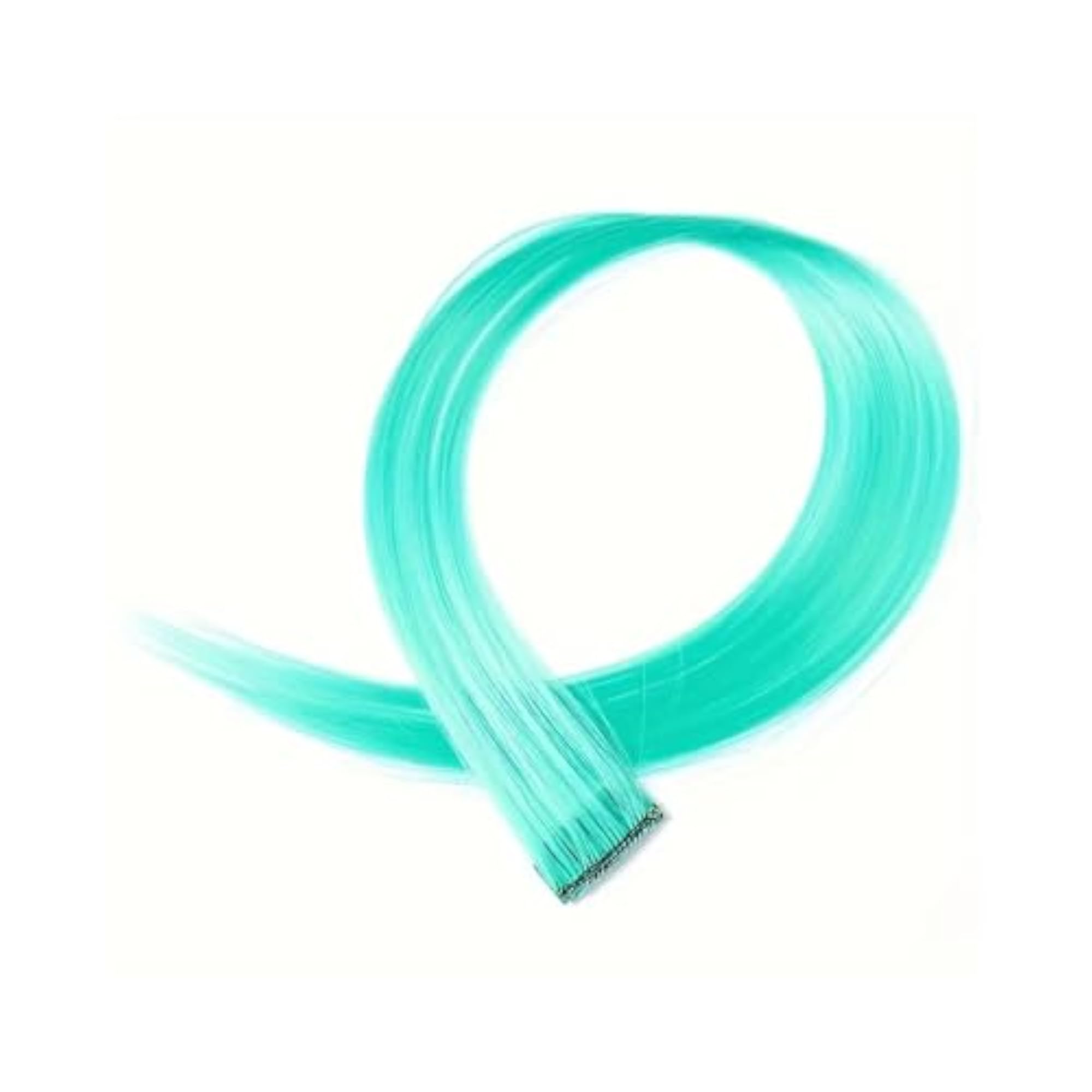 2pc Light Green Synthetic Hair Clip Extensions for Women
