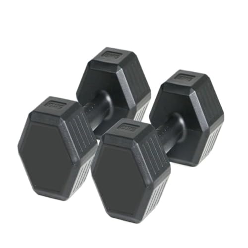 WLFKL Mancuerna Mancuernas Hexagonales De Goma For Hombres Y Mujeres For Entrenamiento De Los Músculos del Brazo, Ejercicio De Gimnasio, Mancuernas Hexagonales Sostener Objetos Pesados(15kg)