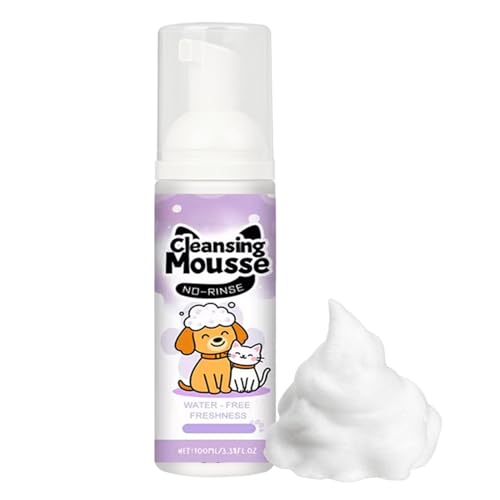 Champú para perros, espray hidratante sin enjuague, champú seco para perros, para viajes, cachorros, baño, camping, refugio en casa