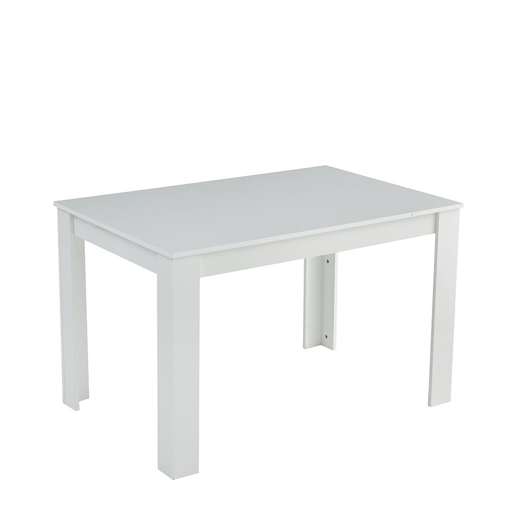 Rainbow Tree 120cm High Gloss Dining Table White for 4-6 Family, Modern Kitchen Table for Dining Room, Kitchen, Writing Table for Living Room Home/Office (120cm High Gloss White)