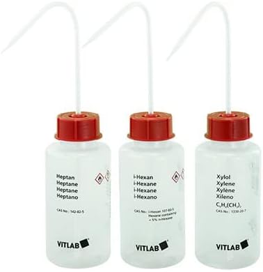 V1352909 - Description : WASH Bottle Hexane W/RED Cap 500 ML PK6 - Wash Bottle Hexane W/Red Cap 500 Ml PK6 - Pack of 6