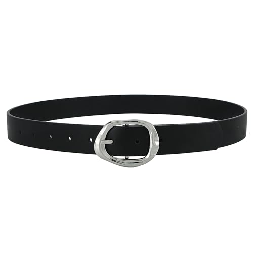 Image of Earnda Women Leather Belt for Jeans Dresses Fashion Buckle Waist Belts