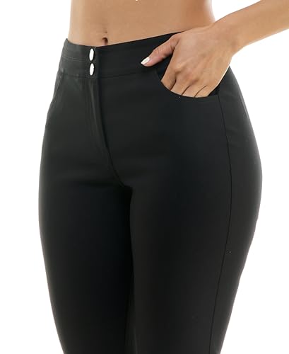 Nanette Nanette Lepore Women's Double Button Boot Cut Freedom Stretch Full Length Pant with Functional Pockets2