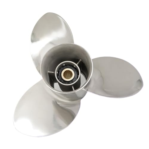 Image of Boat Outboard Propeller Left 16 1 /4x19 for Y 300-350HP 3 Blade 17 Teech Stainless Steel 6AX-45972-00-00
