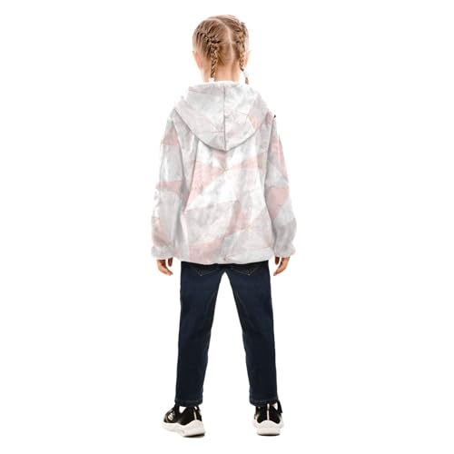 OTVEE Geometric Abstract Polygonal Triangle Kids Hoodie Jacket Fall Spring Full Zip Warm Outwear Coat4