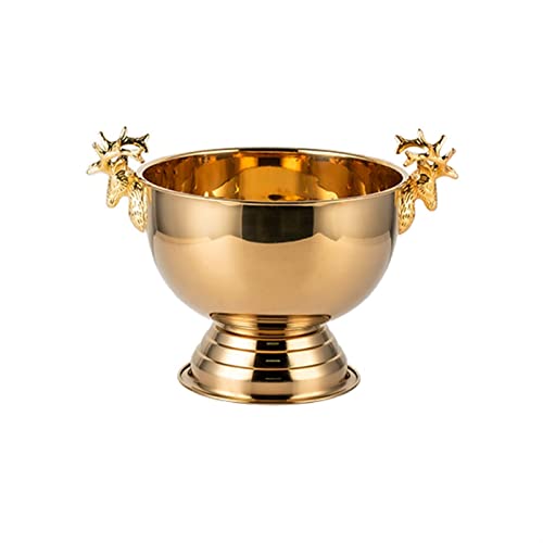 Seau à Glaçons Seaux de glace, tête de cerf barre d'acier inoxydable barre de glace Ktv Seau à vin de glace idéal for la barre de la maison à la maison Champagne de bière et du vin Rafraîchisseur Cham