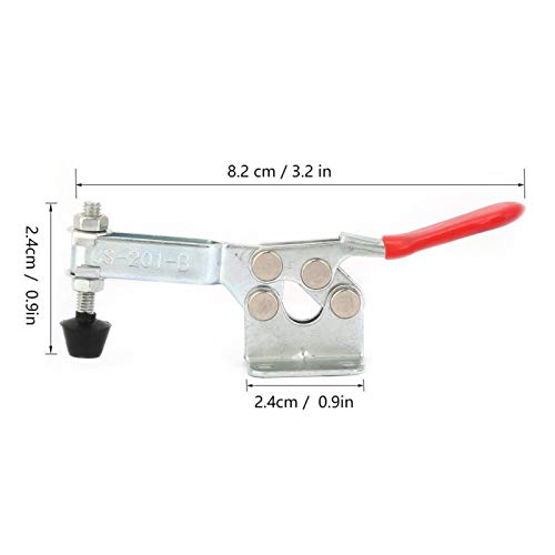 Braçadeira horizontal de aço carbono, Braçadeira horizontal de alça, mesa de trabalho de consoles pa