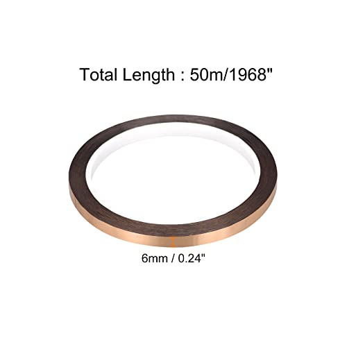 Image of MECCANIXITY Metalized Polyester Film Tape,0.23inch x 54.6yds. Adhesive Mirror Finish Decor Tape for Detailing Accent Wall,Graphic Arts,Wardrobe Crafts Tape 50m x 6mm,Rose Gold Tone
