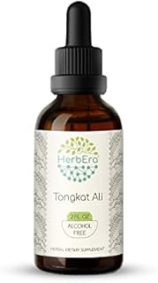 Tongkat Ali B60 Alcohol-Free Herbal Extract Tincture, Super-Concentrated Wildcrafted Tongkat Ali (Eurycoma Longifolia) 2 fl oz