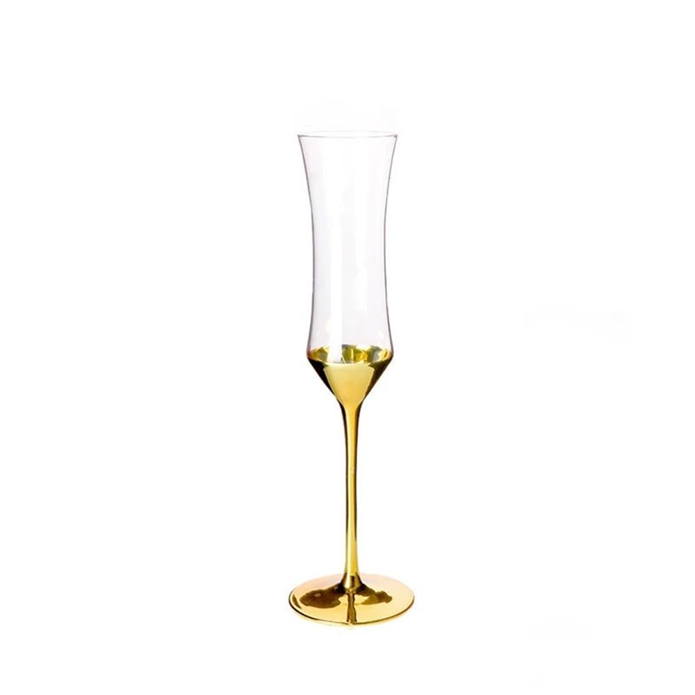 Flûtes à champagne cadeau idéal de fiançailles verre doré unique