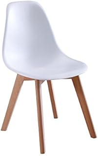 Eurosilla Beatvintage17 Silla Comedor, Madera, Blanco, 4 Unidades