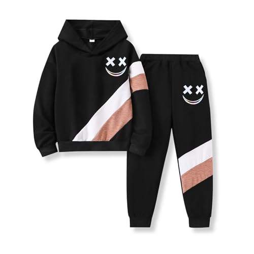 Image of Size 5-13 Years Boys Summer /Spring Outfits Set Short Sleeve T-Shirt & Pants Kids Boys Fall Fashion Clothes Sets