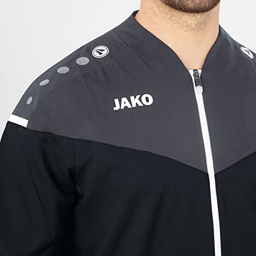 JAKO Herren Präsentationsjacke Champ 2.0, Schwarz/Anthrazit, M – Ansicht 6