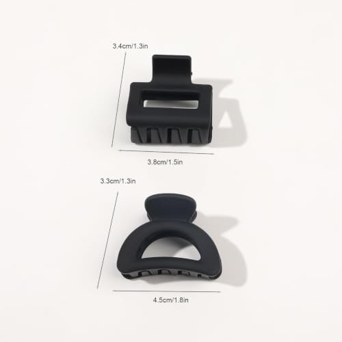Image of 10 pcs Small Claw Clips for Women Girls, Mini Matte Hair Clips for Thin /Medium Hair, Nonslip Claw Clips for Short Hair Accessories, Cute Mini Hair Claw Clips for Fine Hair (2 Styles)
