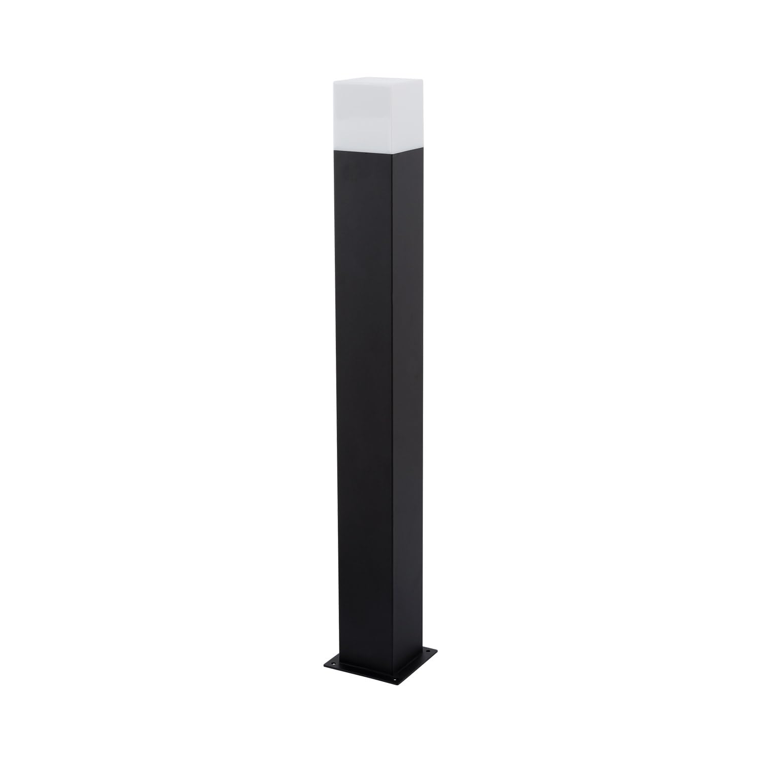 LEDKIA LIGHTING - Baliza Exterior Augusta 74cm | IP54 Resistente | Soporte E27 220V | Difusor Opal Antideslumbrante | Aluminio y PMMA, Negro