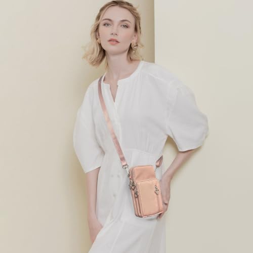 Image of JANKS Small Crossbody Bag for Women - Mini Phone Purses with Crossbody Strap and Wallet - Nylon Arm Bag