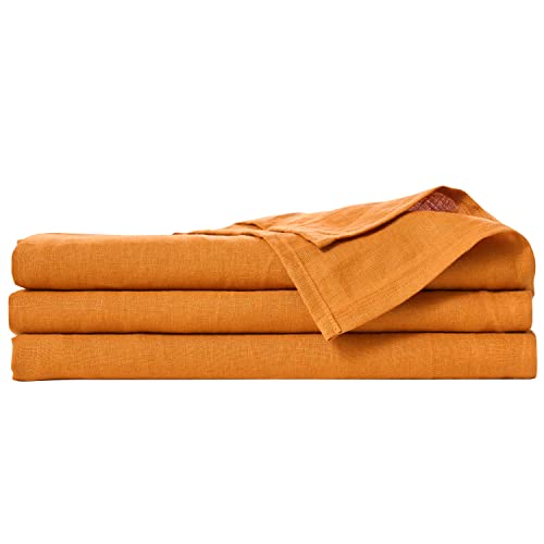 DAPU Tischdecke, 100 % französisches Leinen, 140 x 220 cm, reines Leinen,...