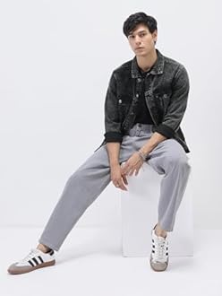 Urbano Fashion Men's Regular Fit Washed Full Sleeve Denim Jacket