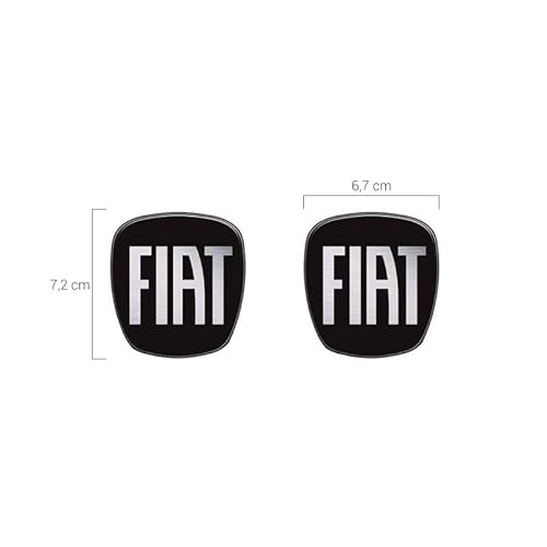 Kit 2 Adesivos Emblema Fiat Novo Palio Preto Black 2012/2017
