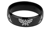 Legend of Zelda Triforce Logo Cosplay Black Metal Ring (9)