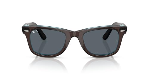 Ray-Ban (���C�o��) �T���O���X 0RB2140F WAYFARER TRANSPARENT BLU BLUE 52mm BROWN ON 1446R552 �A�W�A���t�B�b�g