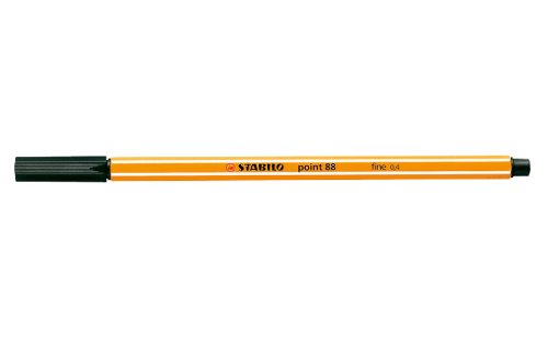 STABILO point 88 fineliner pack de 10 unidades (3 x 10 unidades, negro)