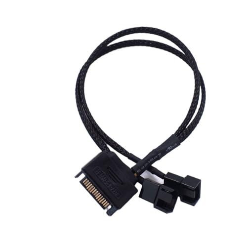 Cable adaptador divisor de ventilador 1 a 4 SATA 15Pin a 3/4Pin miniatura 2