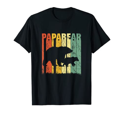 Papa Bear Vintage Retro 2021 Divertido mejor papá del mundo Camiseta