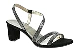 Naturalizer Womens Vanessa2 Rhinestone Embellished Strappy Heeled Sandal ,Black,8.5M