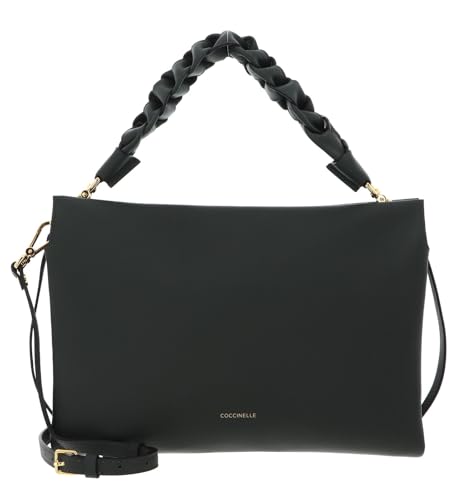 Bolso bandolera Coccinelle Boheme Grana de cuero de doble asa color verde