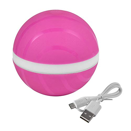 qwrew Smart Interactive Pet Ball, LED Rolling Flash Ball 2nd Generation USB Rechargeable Waterproof Pet Wicked Ball Anti-bite Environment Friendly Playing Ball