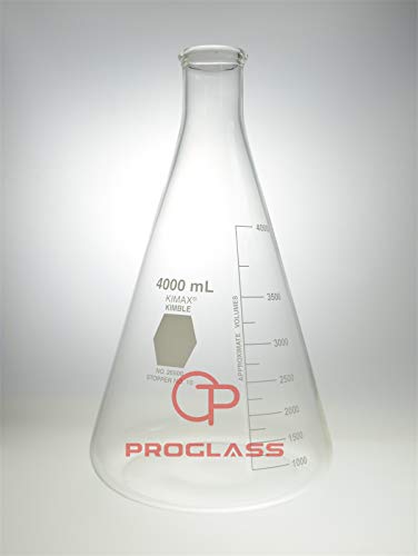 KIMAX Kimble Erlenmeyer Flask 4000mL,1PCS/LOT,Art NO 26500 4000