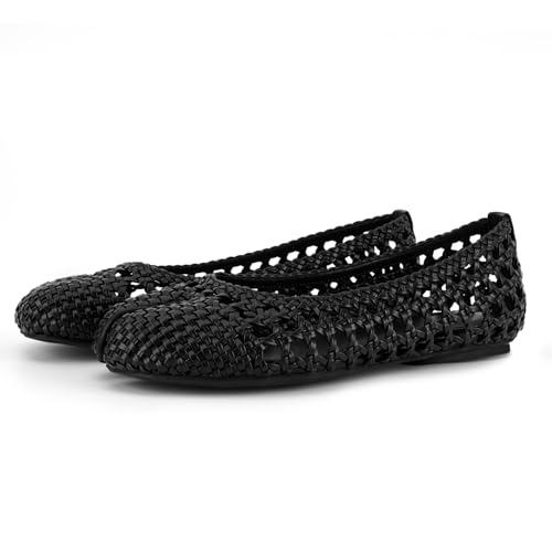 Image of VBDB Mesh Ballet Flats for Women Split Toe Tabi Flats Wide Width Mesh Flats Low Heel Casual Ballerina Comfortable 2026 Spring Summer Shoes