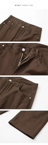 Men's Denim Pants Solid Color Straight Trousers Wide Leg Loose Bottom Streetwear Jeans2