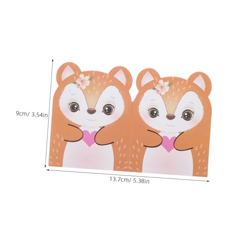 SHOWERORO 100pcs Cartoon Sika Deer Blank Thank You Cards Envelopes for Shower Birthdays School Supplies - Image 3
